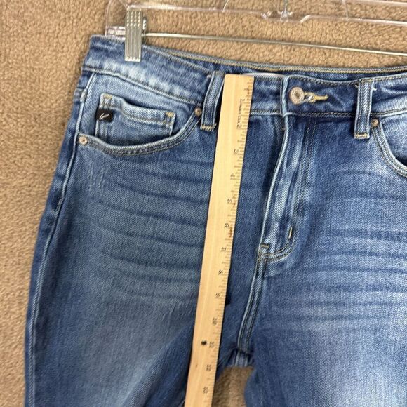 KanCan Renton Jeans Women Size 11/29 Blue High Rise Slim Straight Fit Distressed - Picture 8 of 15
